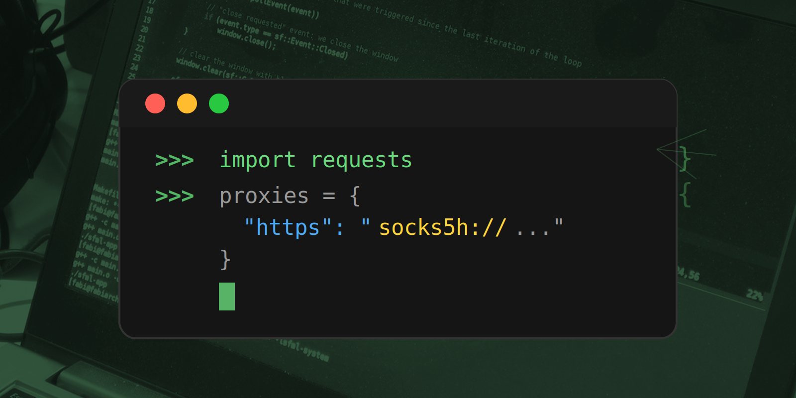 Python web scraping code with proxy configuration